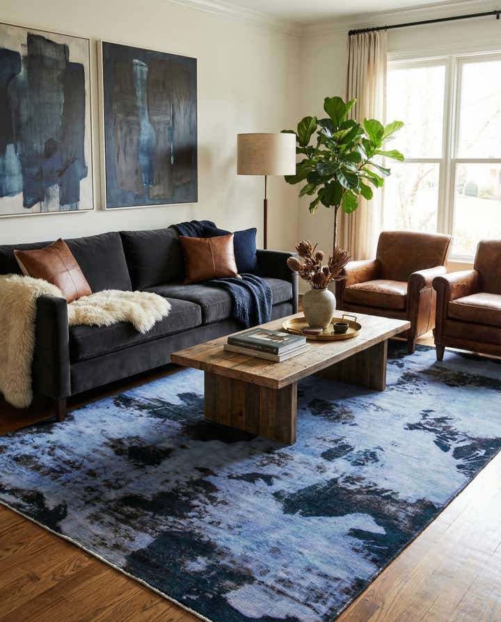 4' 9 x 8' 8 Hand Knotted Ultra Vintage Persian Wool Rug