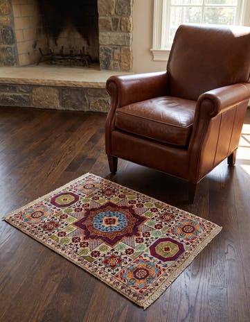 2' x 3' Hand Knotted Mamluk Ziegler Rug