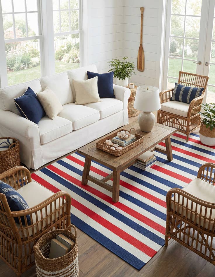 Detail image of 7' 10 x 10'  Washable Vista Breeze Indoor / Outdoor Rug