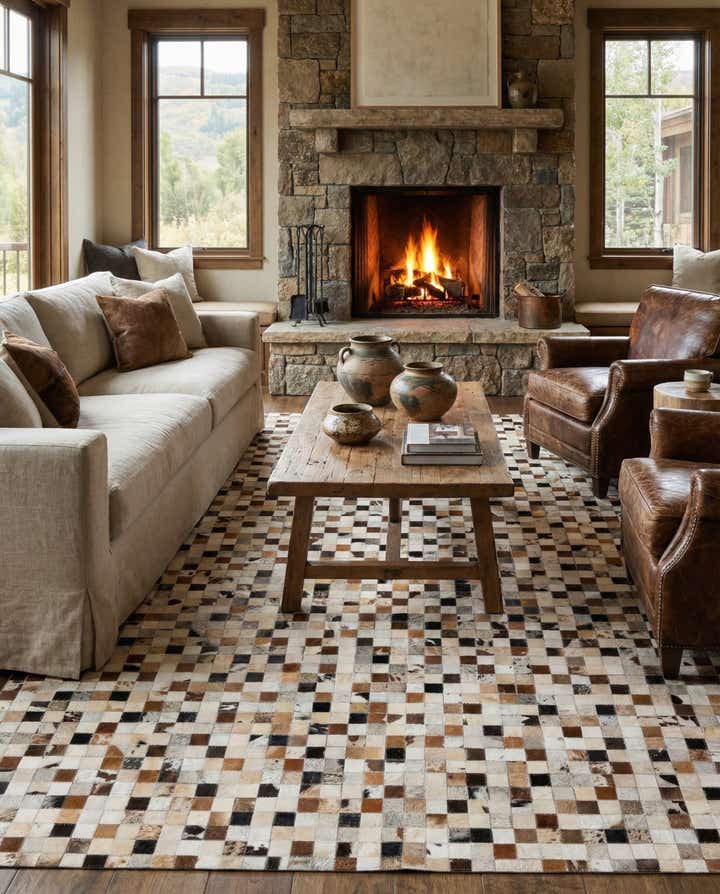 5' x 7' 10 Cowhide Stocks Rug