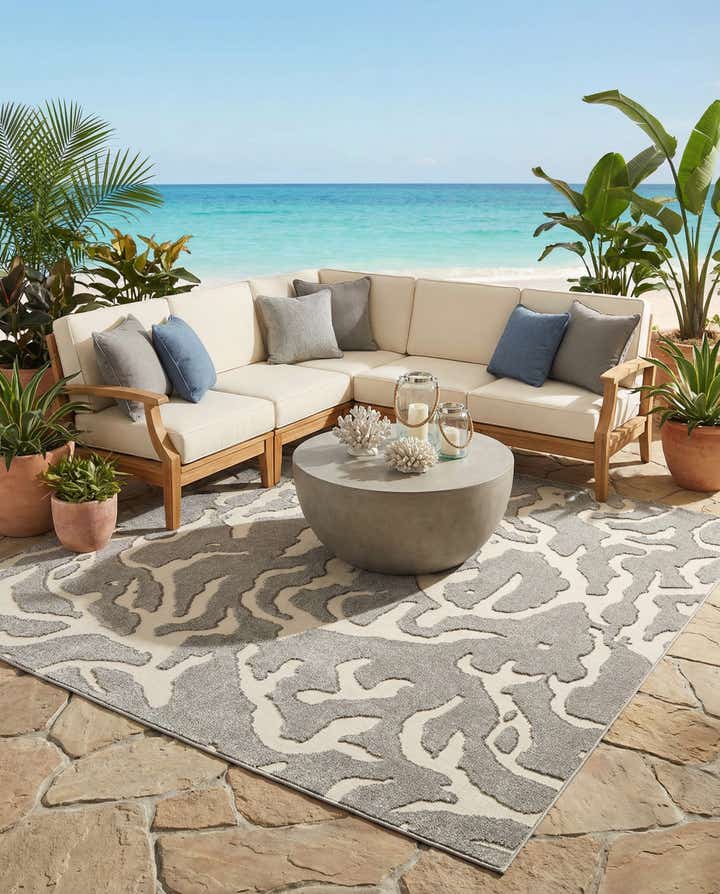 10' x 10' Easy-Clean Sabrina Soto Indoor / Outdoor Square Rug