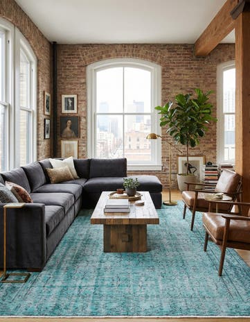 5' 8 x 8' 10 Ultra Vintage Wool Rug