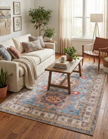 5' 1 x 8' Washable Timeless Rug