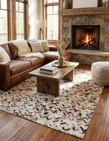 5' x 7' 9 Cowhide Rug