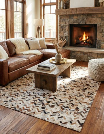 5' x 7' 9 Cowhide Rug