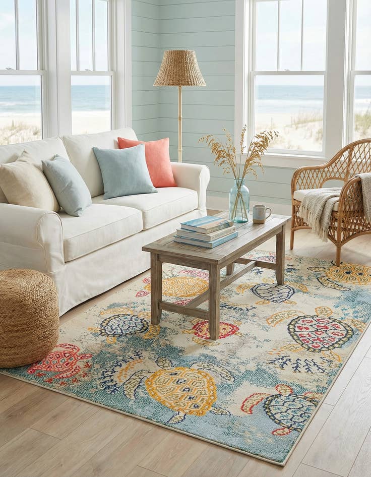 Detail image of 4' x 6'  Washable Capri Rug