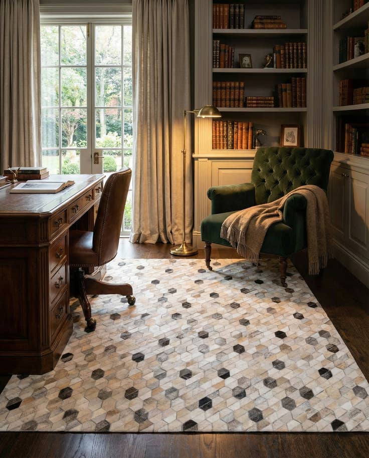 Detail image of 4' 8 x 6' 8 Cowhide Rug