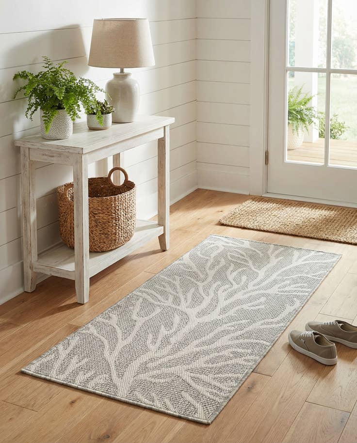 Detail image of 2' x 4' Easy-Clean Coastal Indoor / Outdoor Runner Rug