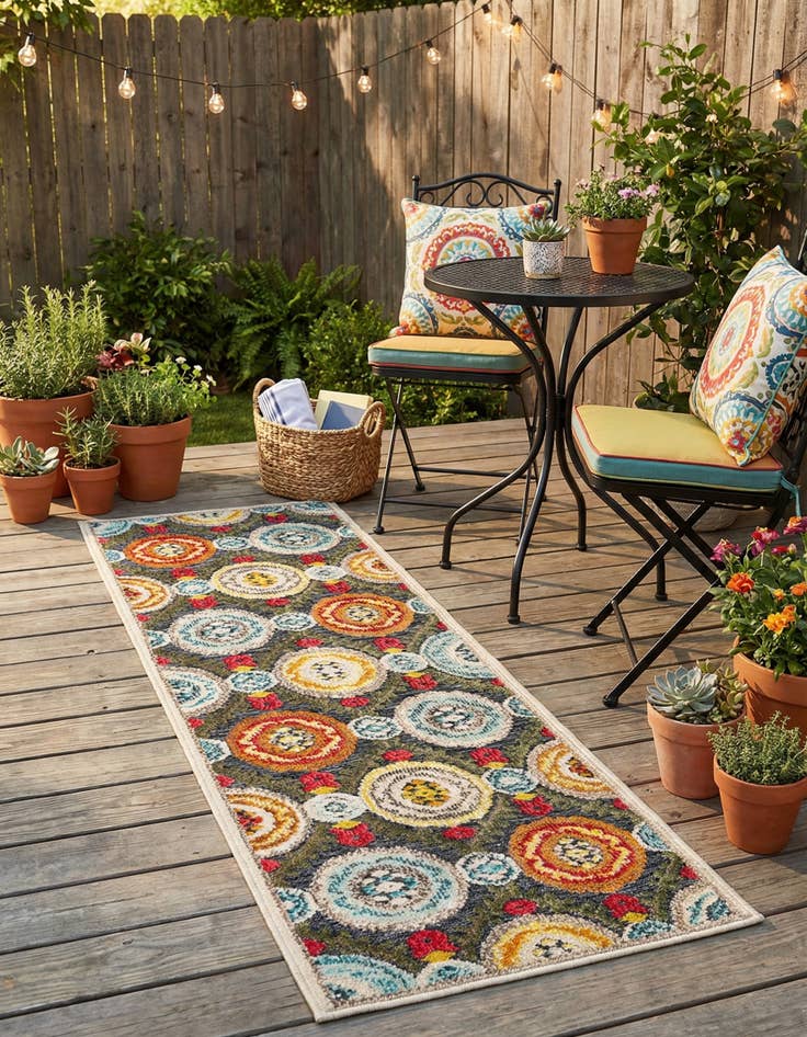 Detail image of 2' x 6'  Washable Casablanca Indoor / Outdoor Runner Rug