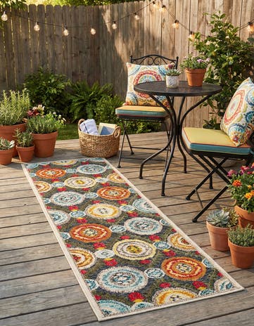 2' x 6' Easy-Clean Casablanca Indoor / Outdoor Runner Rug