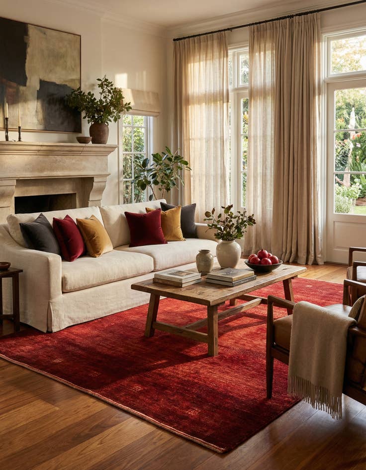 Detail image of  4' 9 x 6' 6 Gabbeh Rug