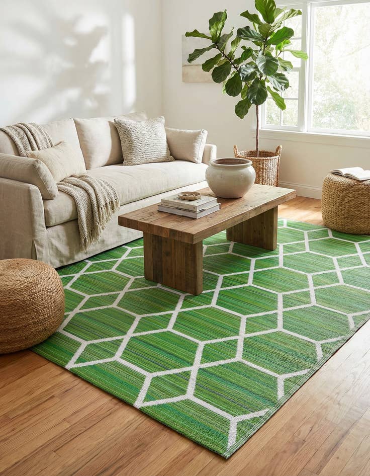 Detail image of 7' 10 x 10'  Washable Vista Breeze Indoor / Outdoor Rug