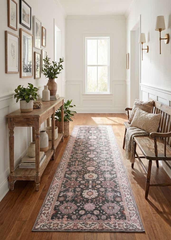 2' 7 x 12' Washable Timeless Runner Rug