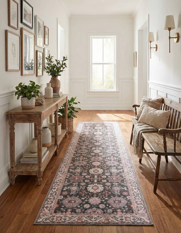 Detail image of 2' 7 x 12' Washable Timeless Runner Rug