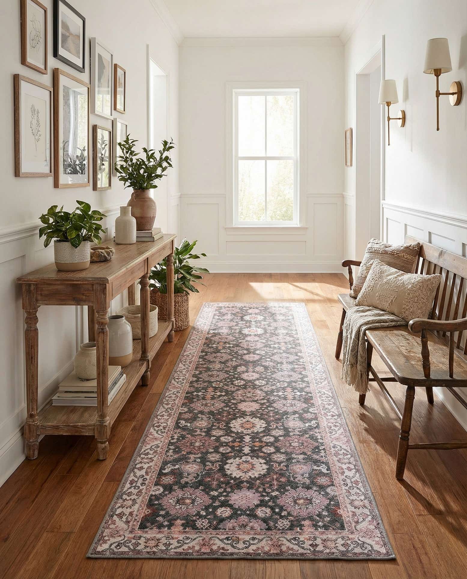 2' 7 x 12' Washable Timeless Runner Rug