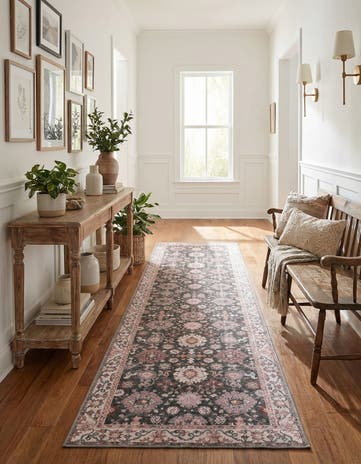 2' 7 x 12' Washable Timeless Runner Rug