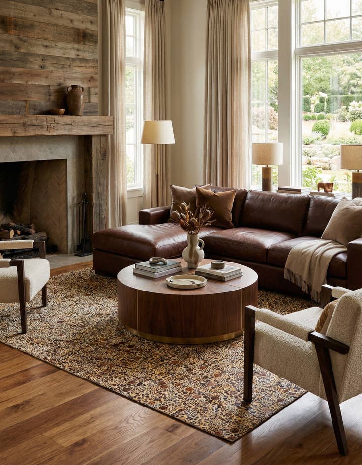 Detail image of 7' 11 x 10' 1 Cowhide Stocks Rug