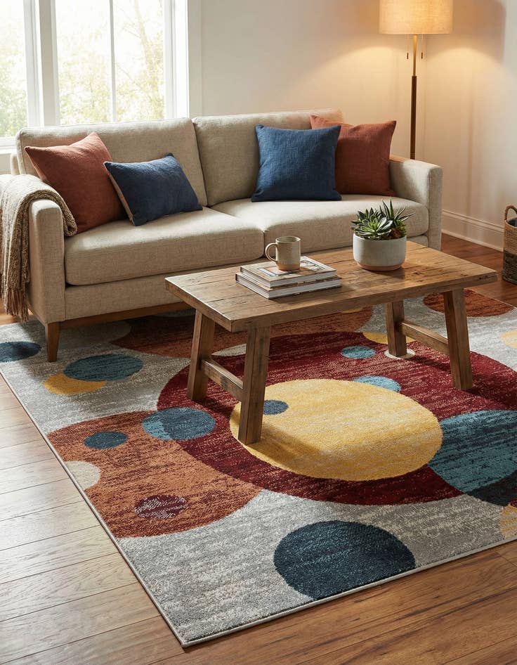 Detail image of 4' 1 x 6' 1 Kamala Washable Rug