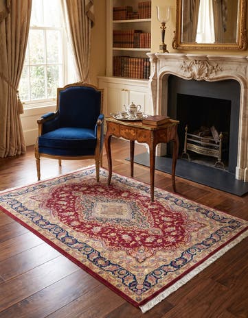 3' 3 x 4' 11 Ghom Silk Rug