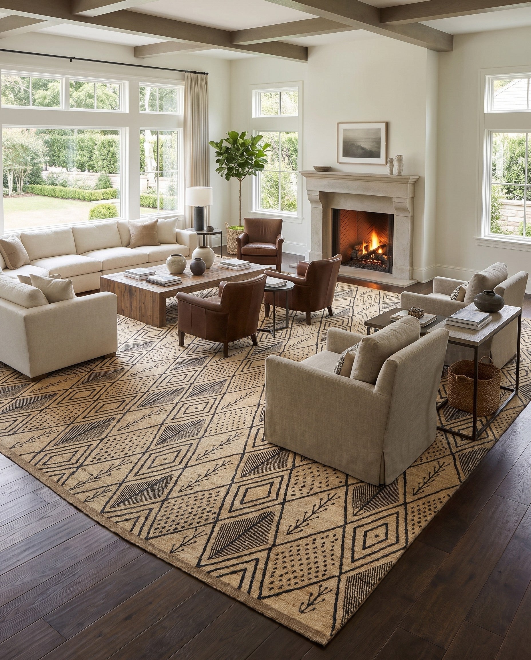 15' 10 x 24' 9 Hand Knotted Moroccan Wool Rug