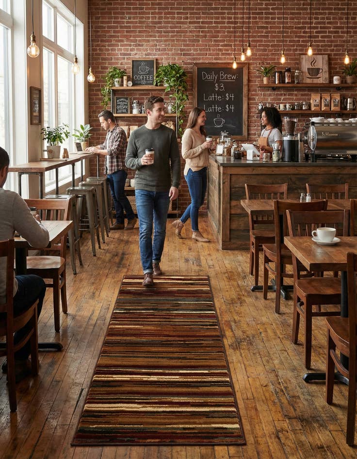 Detail image of 2' x 4' Coffee Shop Runner Rug