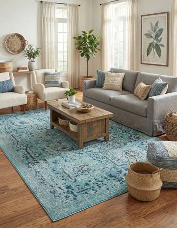 7' x 10' Washable Fleur Rug