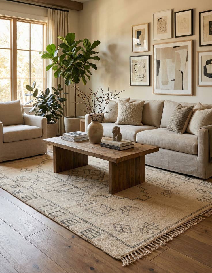 Detail image of 5' 5 x 8'  Hand Knotted Darya Wool Rug