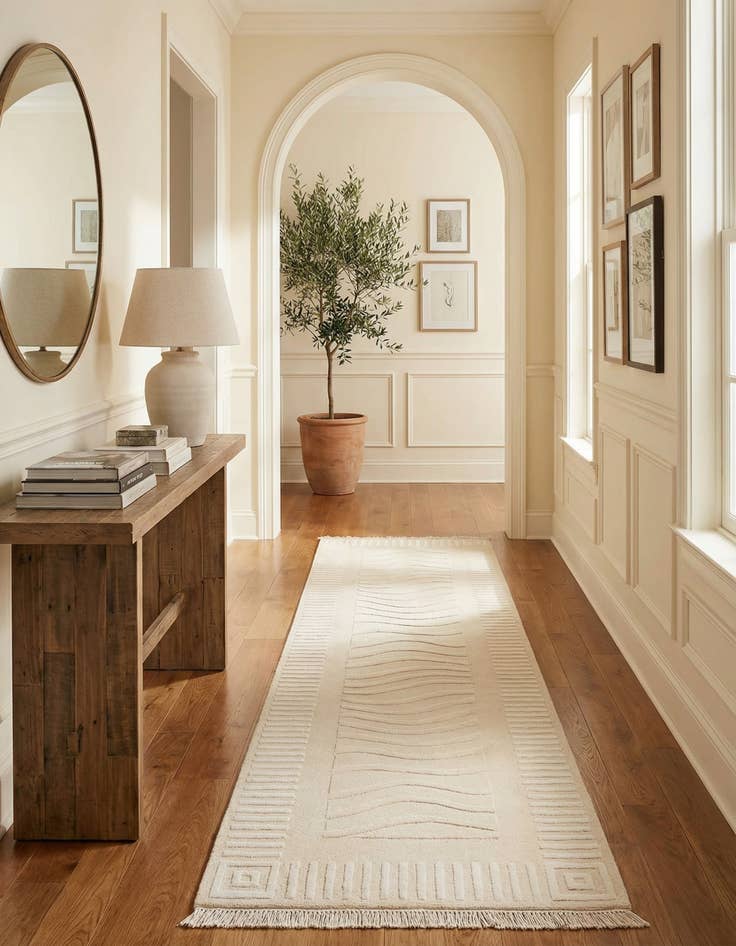 Detail image of  2' 8 x 9' 10  Hand Knotted Darya Wool Runner Rug