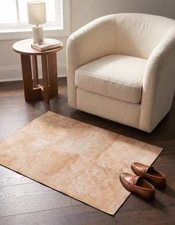 2' x 3' Cowhide Leather Rug