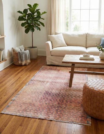 3' 4 x 6' 3 Hand Knotted Ultra Vintage Persian Wool Rug