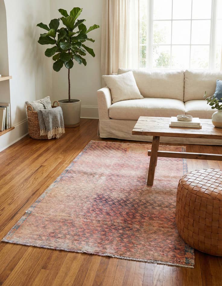 Detail image of  3' 4 x 6' 3  Hand Knotted Ultra Vintage Persian Wool Rug