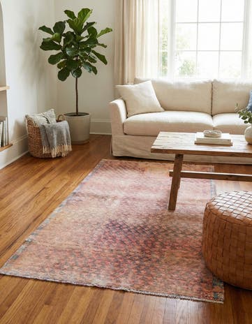 3' 4 x 6' 3 Hand Knotted Ultra Vintage Persian Wool Rug