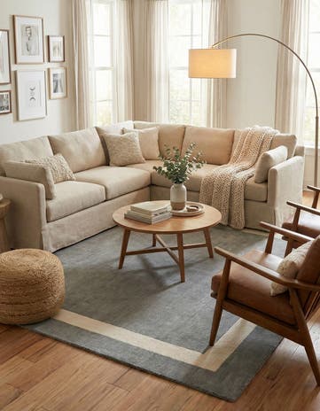 7' 10 x 7' 10 Jill Zarin Border Wool Square Rug
