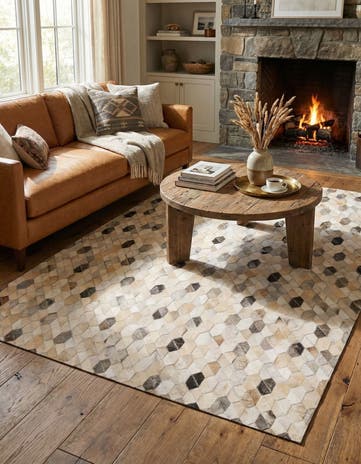 4' 8 x 6' 5 Cowhide Rug