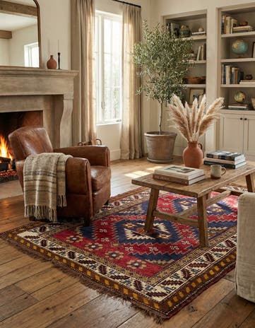 4' 10 x 7' Hand Knotted Anatolian Wool Rug