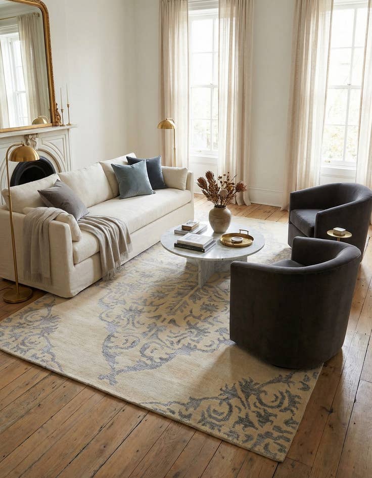 Detail image of 8' x 10' 8  Hand Knotted Darya Rug