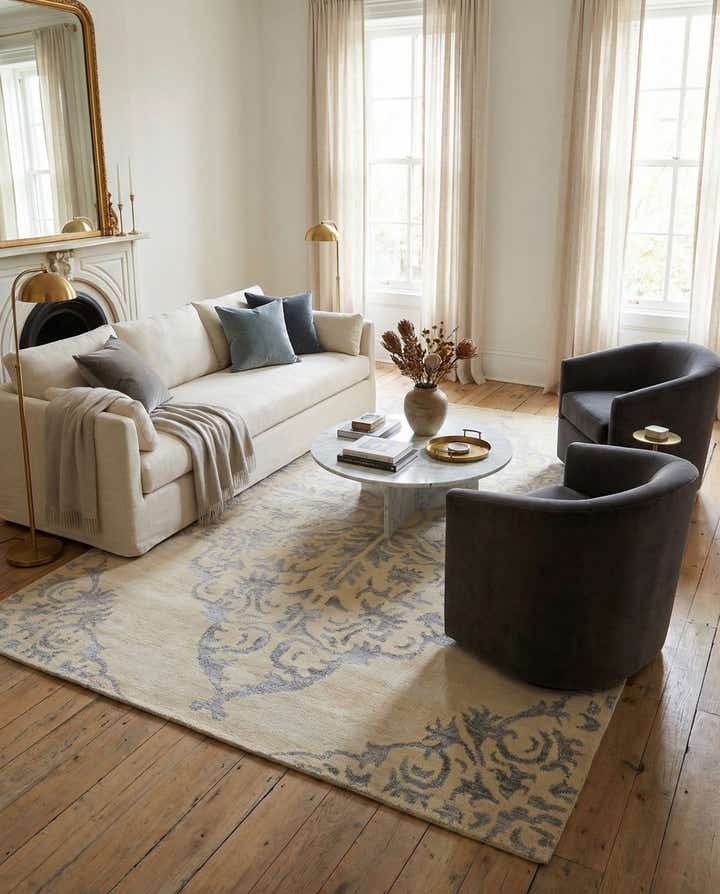 8' x 10' 8 Hand Knotted Darya Rug