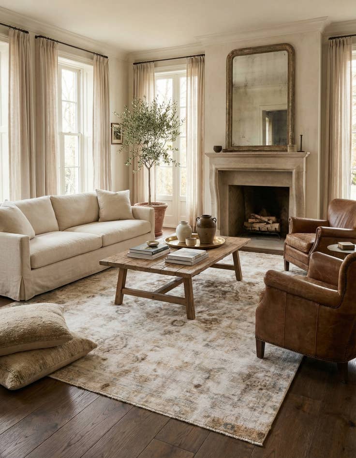 Detail image of  7' 8 x 9' 8  Hand Knotted Ultra Vintage Persian Wool Rug