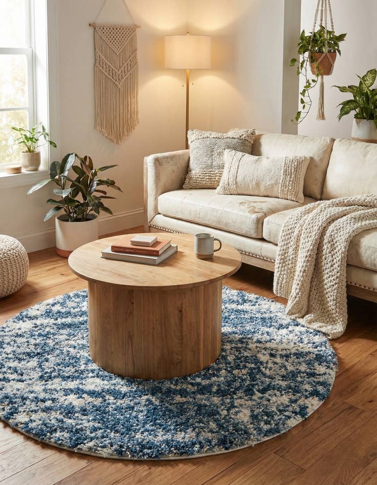 Detail image of 3' 3 x 3' 3 Serenity Shag Round Rug