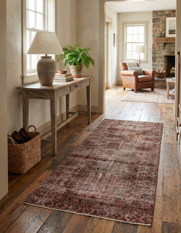 Detail image of 3' x 7' 7  Hand Knotted Ultra Vintage Persian Wool Runner Rug