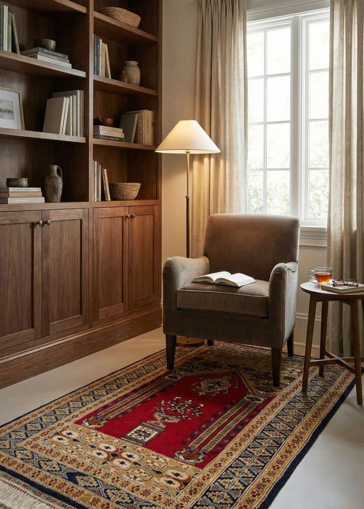 2' 7 x 4' 2 Hand Knotted Bokhara Wool Rug