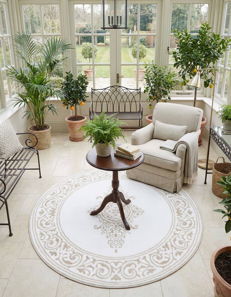 Detail image of 4' x 4' Hermitage Round Rug