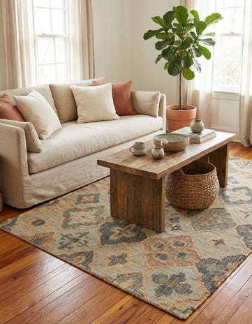 5' 1 x 8' Hand Woven Kala Handwoven Jute Rug