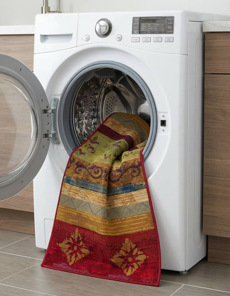 Detail image of 2' x 4'  Washable Modern Indoor / Outdoor Runner Rug