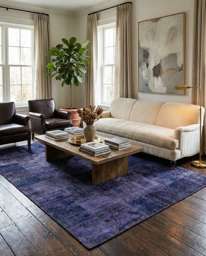 6' 9 x 8' 10 Hand Knotted Ultra Vintage Persian Wool Rug