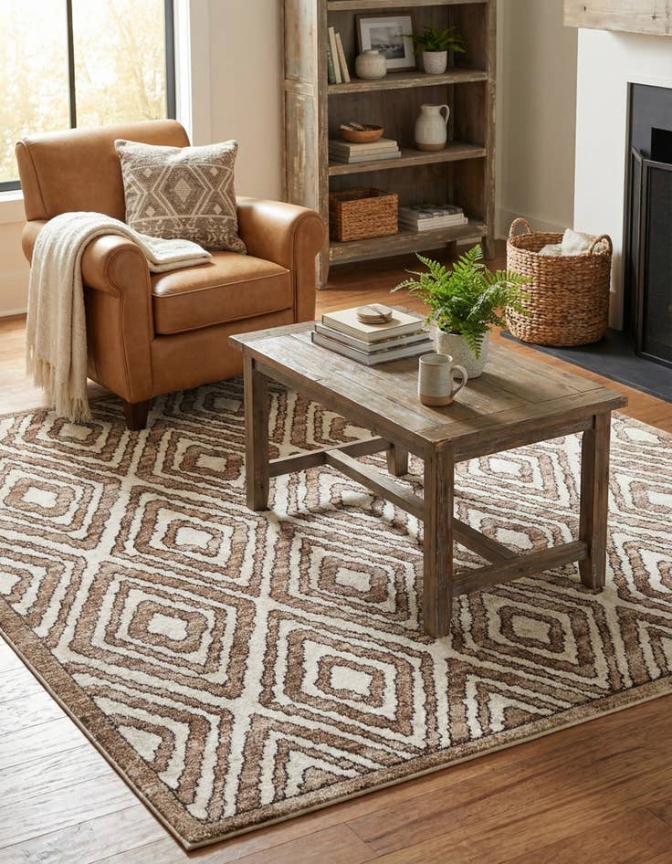 Detail image of 5' 3 x 5' 3 Hermitage Square Rug