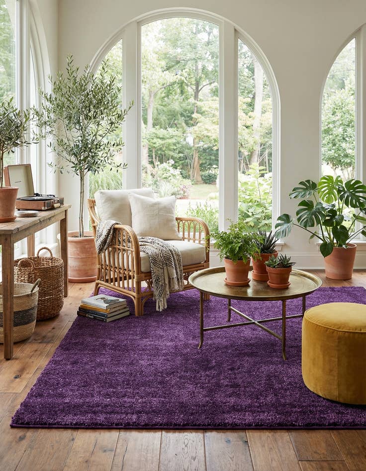 Detail image of 10' x 10' Solid Frieze Square Rug