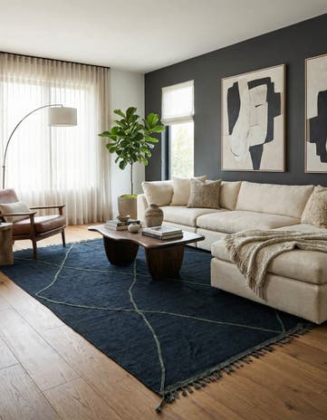 6' 5 x 10' 1 Hand Woven Kilim Modern Wool Rug