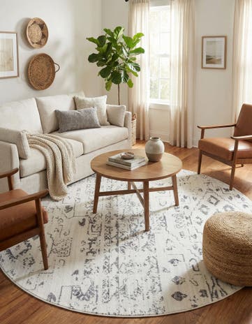 Ivory Vega Round Rug