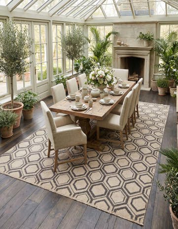 9' 1 x 11' 10 Hand Knotted Darya Wool Rug